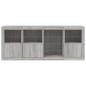 vidaXL Aparador con luces LED gris Sonoma 164x37x67 cm vidaXL Aparador con luces LED gris Sonoma 164x37x67 cm