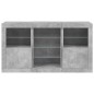 vidaXL Aparador con luces LED gris hormigón 123x37x67 cm vidaXL Aparador con luces LED gris hormigón 123x37x67 cm
