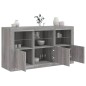 vidaXL Aparador con luces LED gris Sonoma 123x37x67 cm vidaXL Aparador con luces LED gris Sonoma 123x37x67 cm