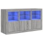vidaXL Aparador con luces LED gris Sonoma 123x37x67 cm vidaXL Aparador con luces LED gris Sonoma 123x37x67 cm