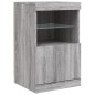 vidaXL Aparador con luces LED gris Sonoma 123x37x67 cm vidaXL Aparador con luces LED gris Sonoma 123x37x67 cm