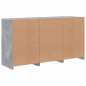vidaXL Aparador con luces LED gris hormigón 123x37x67 cm vidaXL Aparador con luces LED gris hormigón 123x37x67 cm