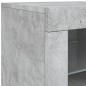 vidaXL Aparador con luces LED gris hormigón 123x37x67 cm vidaXL Aparador con luces LED gris hormigón 123x37x67 cm