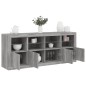 vidaXL Aparador con luces LED gris Sonoma 163x37x67 cm