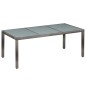 vidaXL Set de comedor de jardín 9 pzas y cojines ratán sintético gris vidaXL Set de comedor de jardín 9 pzas y cojines ratán sintético gris