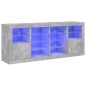 vidaXL Aparador con luces LED gris hormigón 163x37x67 cm vidaXL Aparador con luces LED gris hormigón 163x37x67 cm