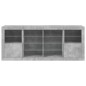 vidaXL Aparador con luces LED gris hormigón 163x37x67 cm vidaXL Aparador con luces LED gris hormigón 163x37x67 cm