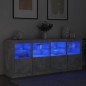 vidaXL Aparador con luces LED gris hormigón 163x37x67 cm vidaXL Aparador con luces LED gris hormigón 163x37x67 cm