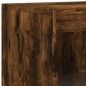 vidaXL Aparador con luz LED 3 pzas madera de ingeniería roble ahumado vidaXL Aparador con luz LED 3 pzas madera de ingeniería roble ahumado