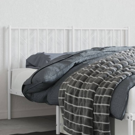 vidaXL Cabecero de metal blanco 140 cm