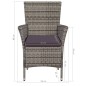 vidaXL Set de comedor de jardín 9 pzas y cojines ratán sintético gris vidaXL Set de comedor de jardín 9 pzas y cojines ratán sintético gris