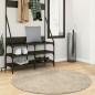 vidaXL Alfombra pelo largo aspecto brillante ISTAN beige Ø 120 cm