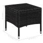 vidaXL Sillas de jardín y taburete con cojines ratán sintético negro vidaXL Sillas de jardín y taburete con cojines ratán sintético negro