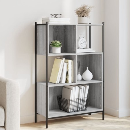 vidaXL Estantería madera de ingeniería gris Sonoma 72x28x109 cm