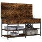 vidaXL Banco zapatero madera ingeniería roble ahumado 100x42,5x50 cm vidaXL Banco zapatero madera ingeniería roble ahumado 100x42,5x50 cm