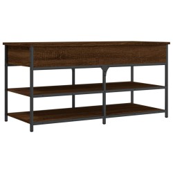 vidaXL Banco zapatero madera de ingeniería marrón roble 100x42,5x50 cm