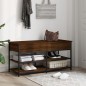 vidaXL Banco zapatero madera de ingeniería marrón roble 100x42,5x50 cm vidaXL Banco zapatero madera de ingeniería marrón roble 100x42,5x50 cm