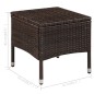 vidaXL Set mesa y sillas bistró jardín 3 pzas ratán sintético marrón vidaXL Set mesa y sillas bistró jardín 3 pzas ratán sintético marrón