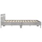 vidaXL Estructura de cama cabecero y luces LED gris hormigón 200x200cm vidaXL Estructura de cama cabecero y luces LED gris hormigón 200x200cm