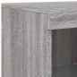 vidaXL Aparador con luz LED 3 pzas madera de ingeniería gris Sonoma vidaXL Aparador con luz LED 3 pzas madera de ingeniería gris Sonoma