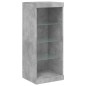 vidaXL Aparador con luz LED 3 pzas madera de ingeniería gris hormigón vidaXL Aparador con luz LED 3 pzas madera de ingeniería gris hormigón