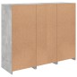 vidaXL Aparador con luz LED 3 pzas madera de ingeniería gris hormigón vidaXL Aparador con luz LED 3 pzas madera de ingeniería gris hormigón