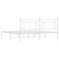 vidaXL Estructura de cama de metal con cabecero blanco 183x213 cm