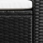 vidaXL Set de muebles de jardín 3 pzas ratán sintético negro y blanco