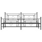vidaXL Estructura de cama cabecero y pie de cama metal negro 200x200cm