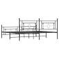 vidaXL Estructura de cama cabecero y pie de cama metal negro 200x200cm