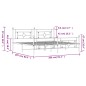 vidaXL Estructura de cama cabecero y pie de cama metal negro 200x200cm