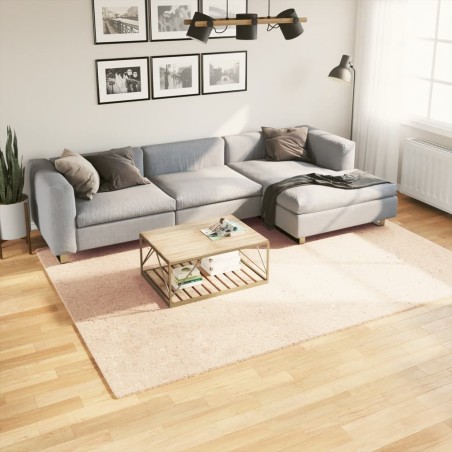 vidaXL Alfombra de pelo corto suave lavable HUARTE beige 200x280 cm