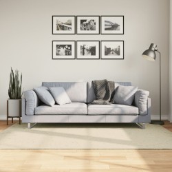vidaXL Alfombra de pelo corto suave lavable HUARTE crema 140x200 cm