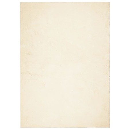 vidaXL Alfombra de pelo corto suave lavable HUARTE crema 140x200 cm