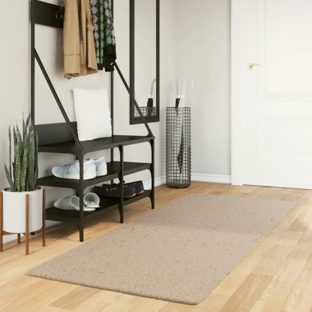 vidaXL Alfombra de pelo corto suave lavable HUARTE arena 80x200 cm