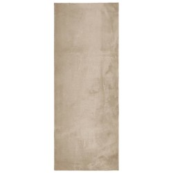 vidaXL Alfombra de pelo corto suave lavable HUARTE arena 80x200 cm
