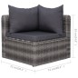 vidaXL Set de sofás de jardín 3 piezas y cojines ratán sintético gris vidaXL Set de sofás de jardín 3 piezas y cojines ratán sintético gris