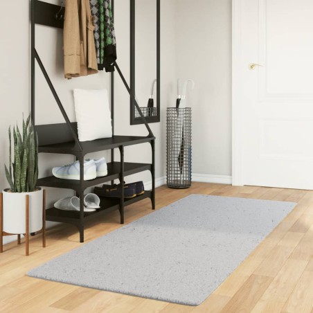 vidaXL Alfombra de pelo corto suave lavable HUARTE gris 80x200 cm