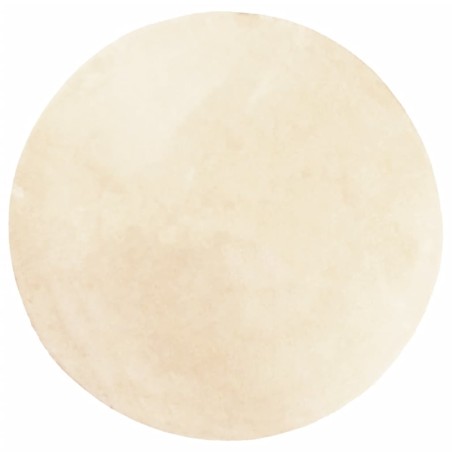vidaXL Alfombra de pelo corto suave lavable HUARTE crema Ø 100 cm