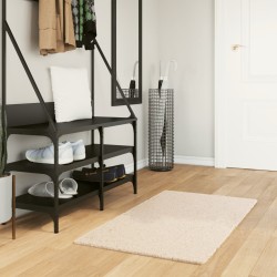 vidaXL Alfombra de pelo corto suave lavable HUARTE beige 60x110 cm