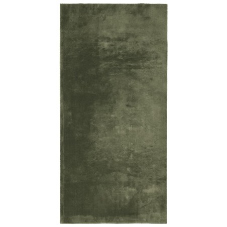 vidaXL Alfombra pelo corto suave lavable HUARTE verde bosque 100x200cm