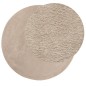 vidaXL Alfombra de pelo corto suave lavable HUARTE arena Ø 100 cm