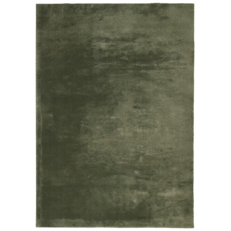 vidaXL Alfombra pelo corto suave lavable HUARTE verde bosque 160x230cm