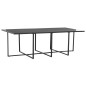 vidaXL Set comedor de jardín 9 piezas y cojines ratán sintético negro vidaXL Set comedor de jardín 9 piezas y cojines ratán sintético negro