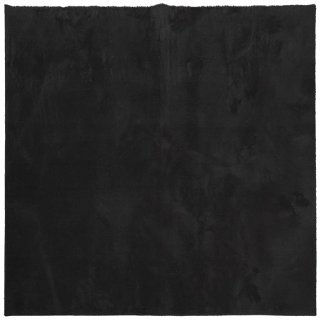 vidaXL Alfombra de pelo corto suave lavable HUARTE negro 160x160 cm