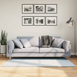 vidaXL Alfombra de pelo corto suave lavable HUARTE azul 80x150 cm