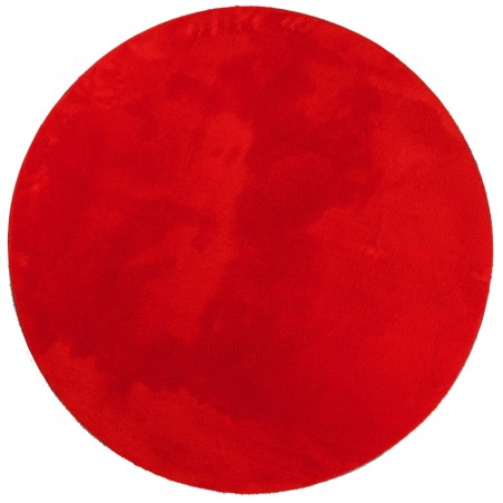vidaXL Alfombra de pelo corto suave lavable HUARTE rojo Ø 160 cm