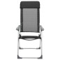 vidaXL Sillas de camping plegables de aluminio 4 unidades negro vidaXL Sillas de camping plegables de aluminio 4 unidades negro