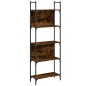 vidaXL Librería de 5 estantes madera roble ahumado 60,5x24x166,5 cm vidaXL Librería de 5 estantes madera roble ahumado 60,5x24x166,5 cm