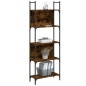 vidaXL Librería de 5 estantes madera roble ahumado 60,5x24x166,5 cm vidaXL Librería de 5 estantes madera roble ahumado 60,5x24x166,5 cm